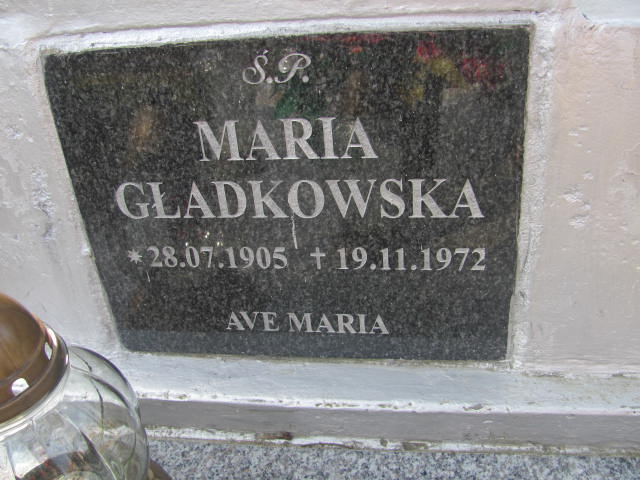 Maria Gładkowska 1905 Moryń - Grobonet - Wyszukiwarka osób pochowanych