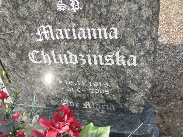 Marianna Chludzińska 1919 Moryń - Grobonet - Wyszukiwarka osób pochowanych