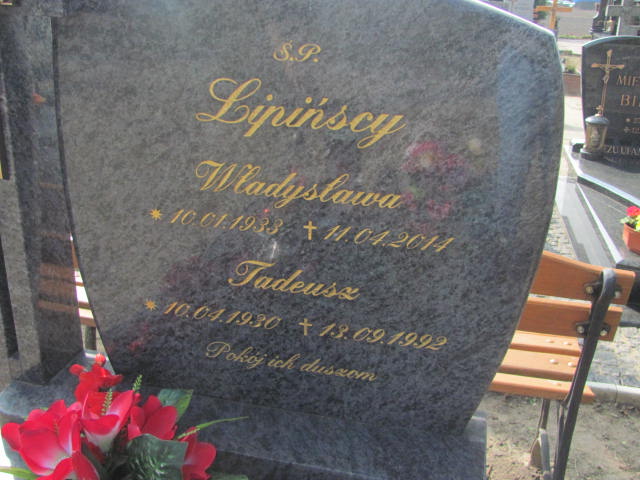 Władysława Lipińska 1933 Moryń - Grobonet - Wyszukiwarka osób pochowanych