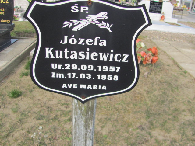 Józefa Kutasiewicz 1957 Moryń - Grobonet - Wyszukiwarka osób pochowanych